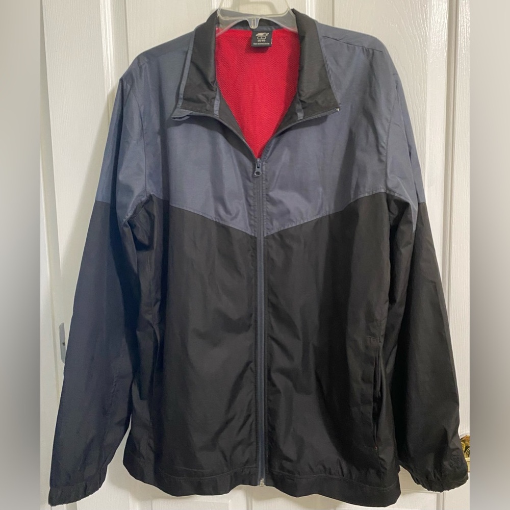 STARTER Black and Gray Windbreaker Jacket